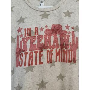 T-Shirt "In A Yeehaw State of Mind" Cream|Red logo Size L